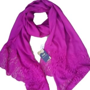 Magenta viscose scarf